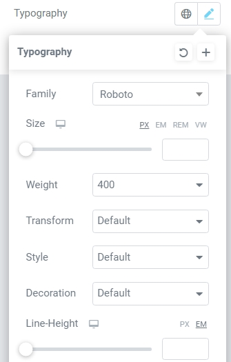 fix Elementor Text Widget not being able to change font size and font settings