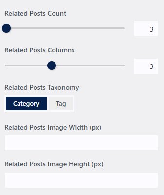 oceanwp related posts single post settings