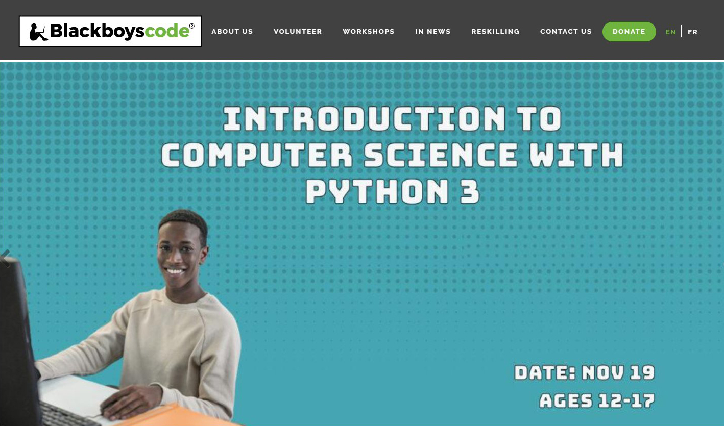 Black Boys Code coding workshops and courses